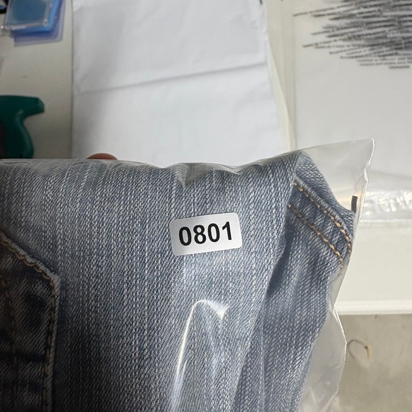 ELO Jeans Womens Size 11 Light Wash Bootcut Flare Denim Pants Raw Hem - Picture 5 of 5